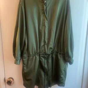 Hunter 3XL long sleeved shorts romper green satin